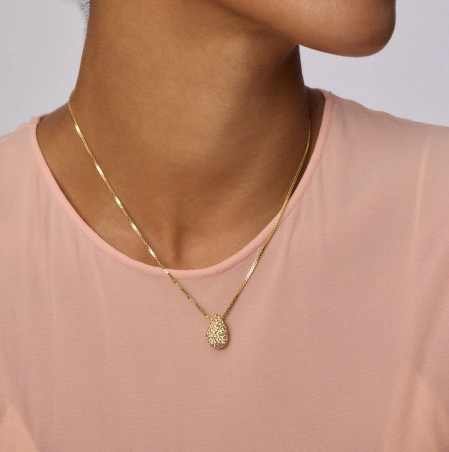 Gold Sparkle Mini Drop Necklace - Hillberg & Berk™