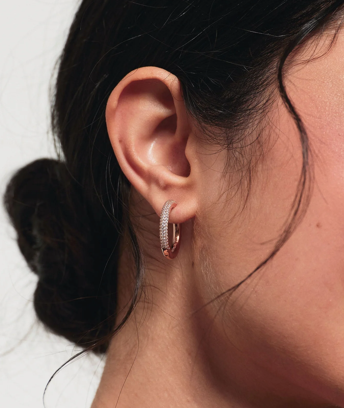 Catherine Pave Hoop Earrings