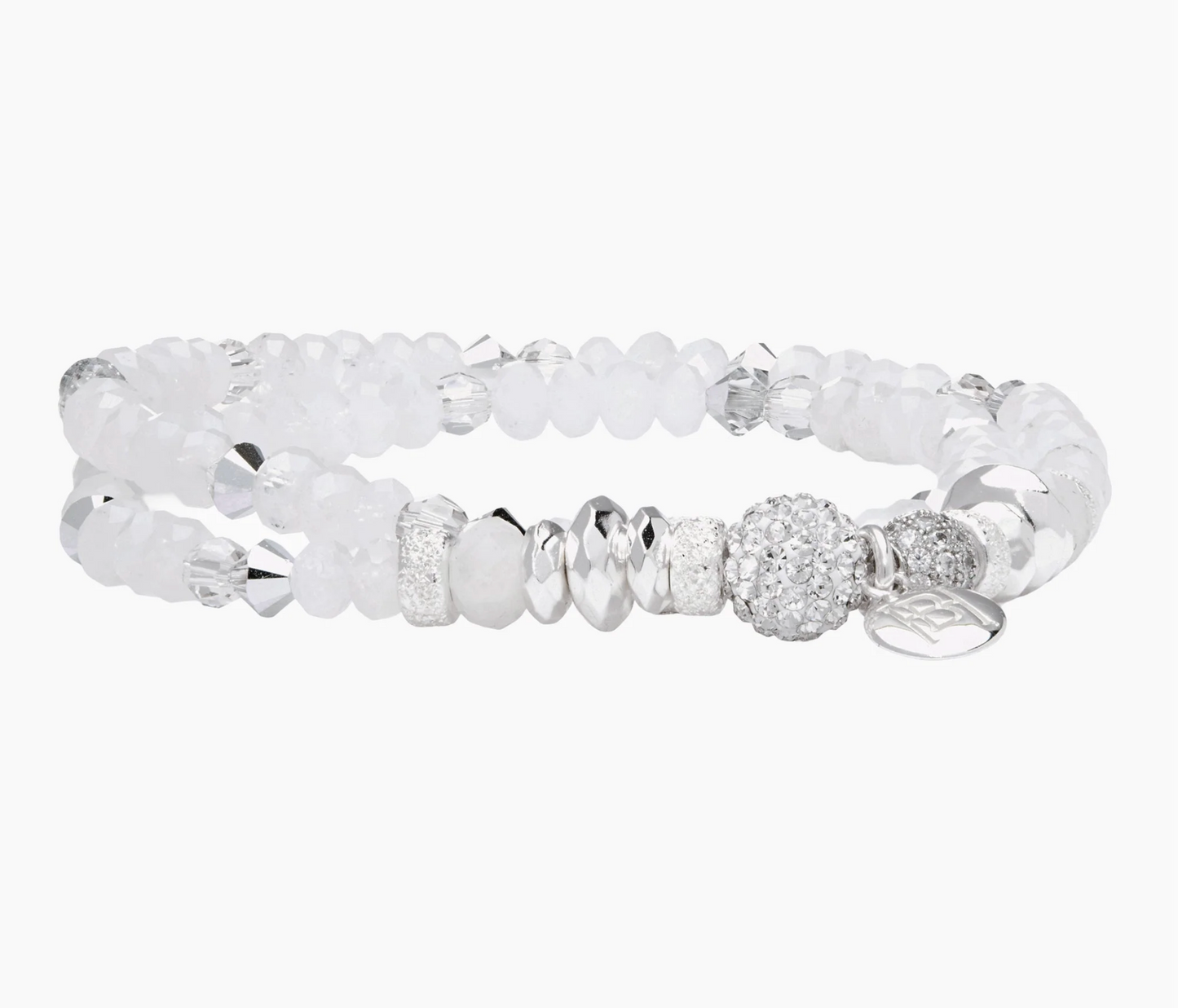 White Sparkle™ Double Wrap Bracelet