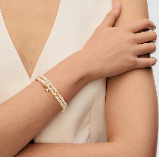 Soft Gold Sparkle™ Double Wrap Bracelet