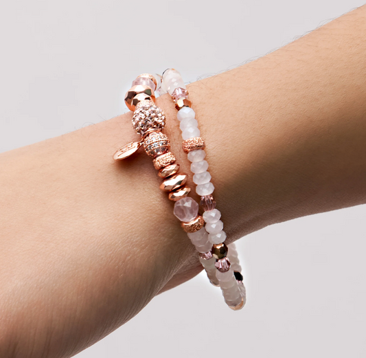 Rose Gold Sparkle™ Double Wrap Bracelet