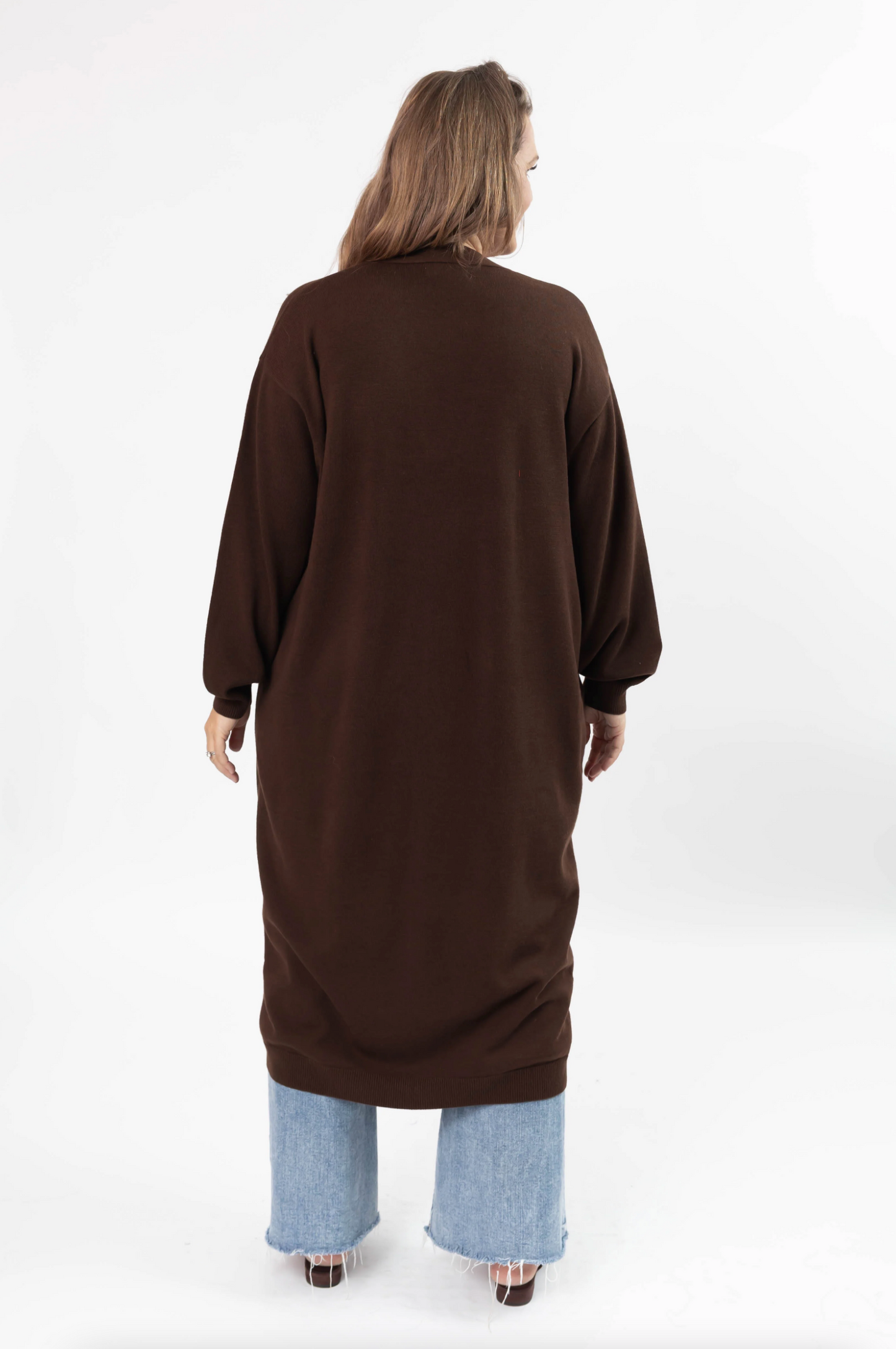 Dana Long Cardigan ~ Dark Chocolate