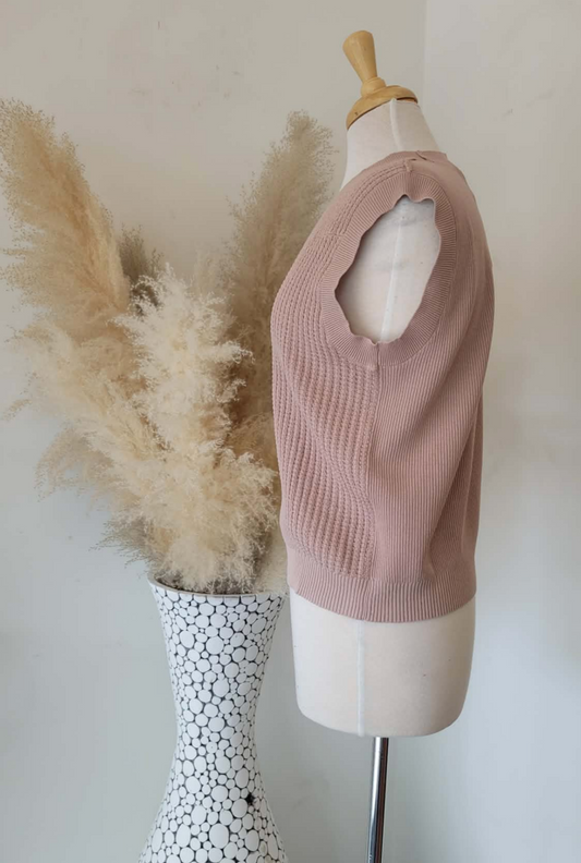 Sweater Seamed Vest ~ 2 Colours