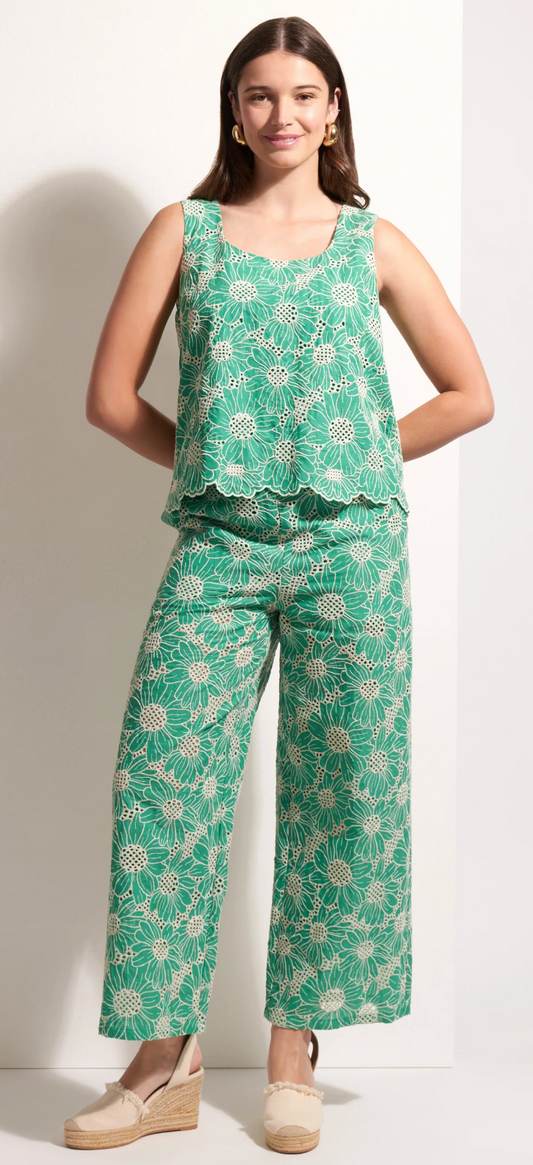 Juicy Details Pant ~ Green Flower
