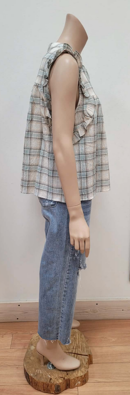 Babydoll Ruffle Sleeve Tank