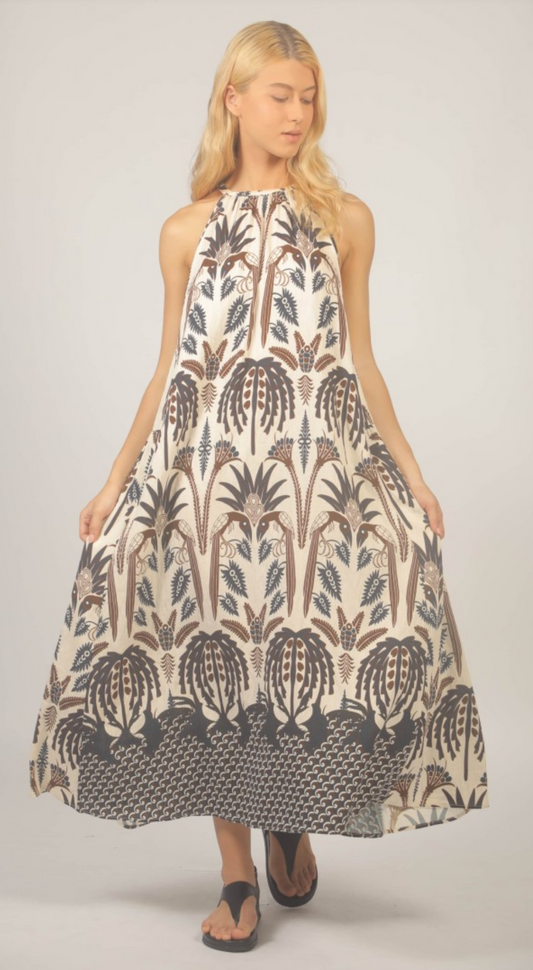 Palm Maxi Dress ~ Size Sm