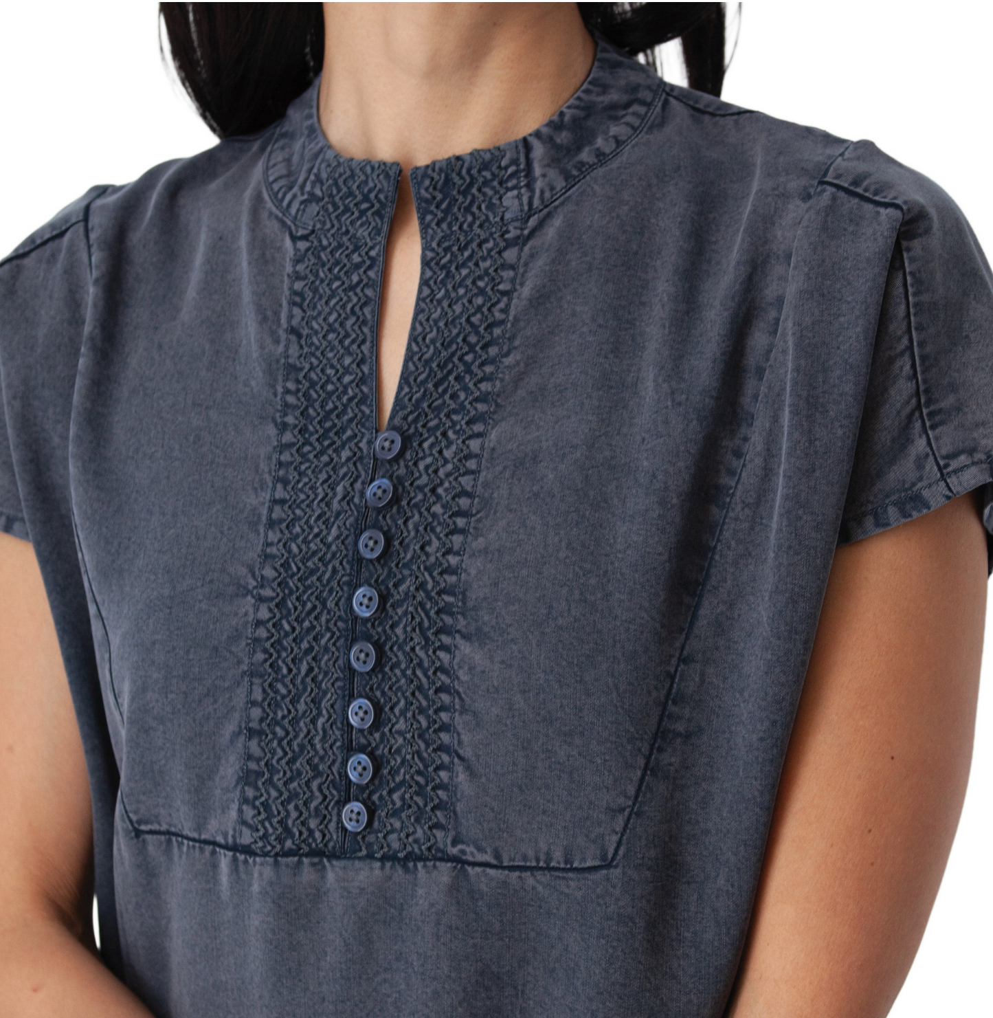 Margot Mandarin Collar Top