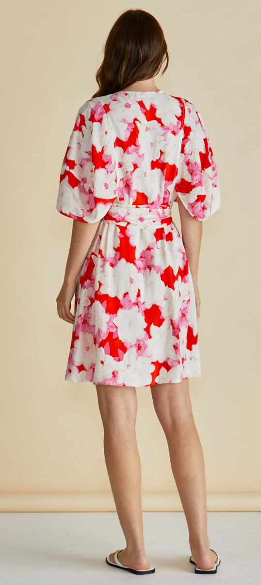 Gwenda Dress ~ Red Floral