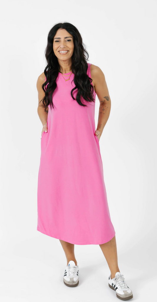 Taylor Tank Maxi Dress ~ Pink