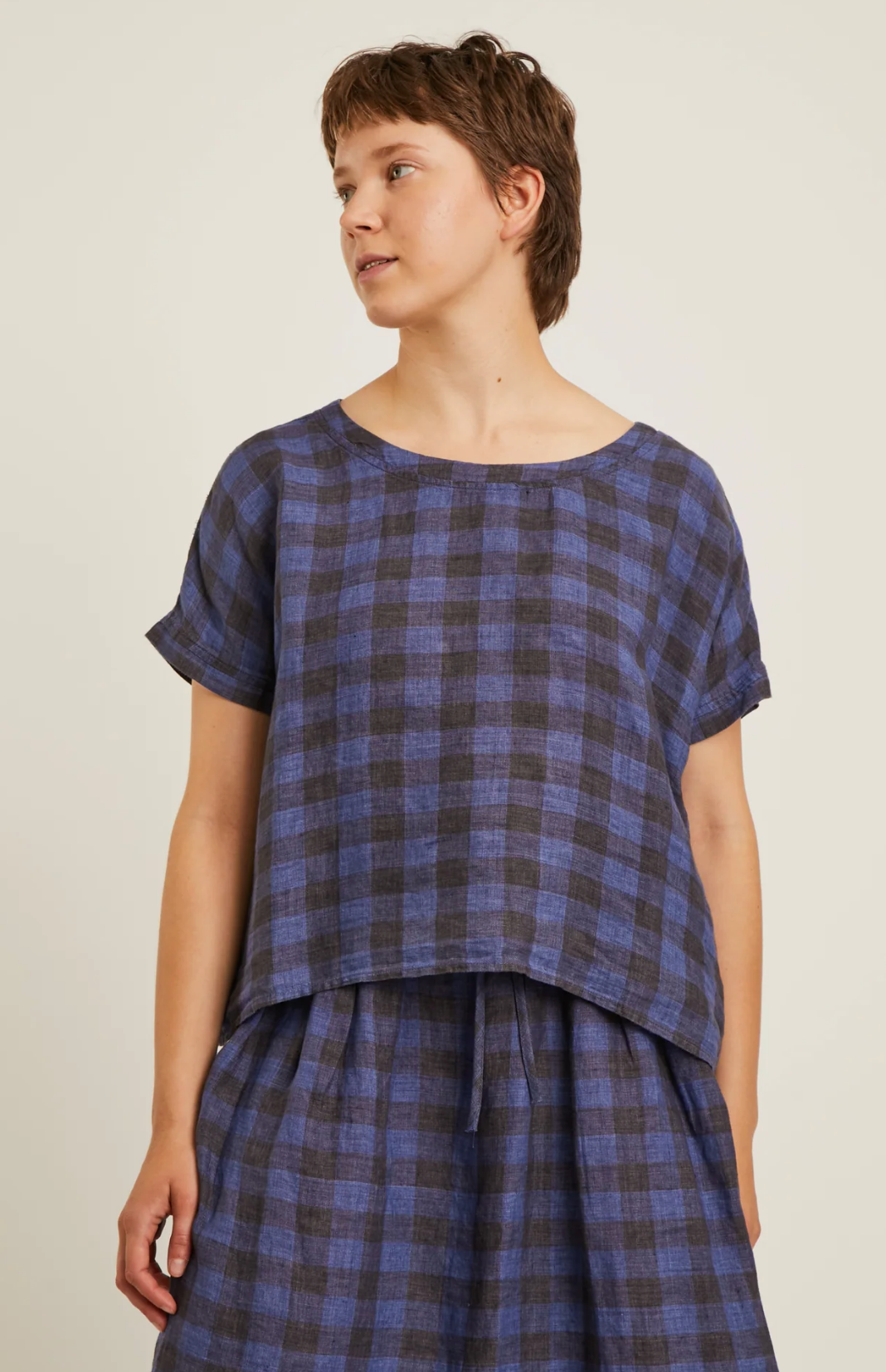 Joanna Checkered Top