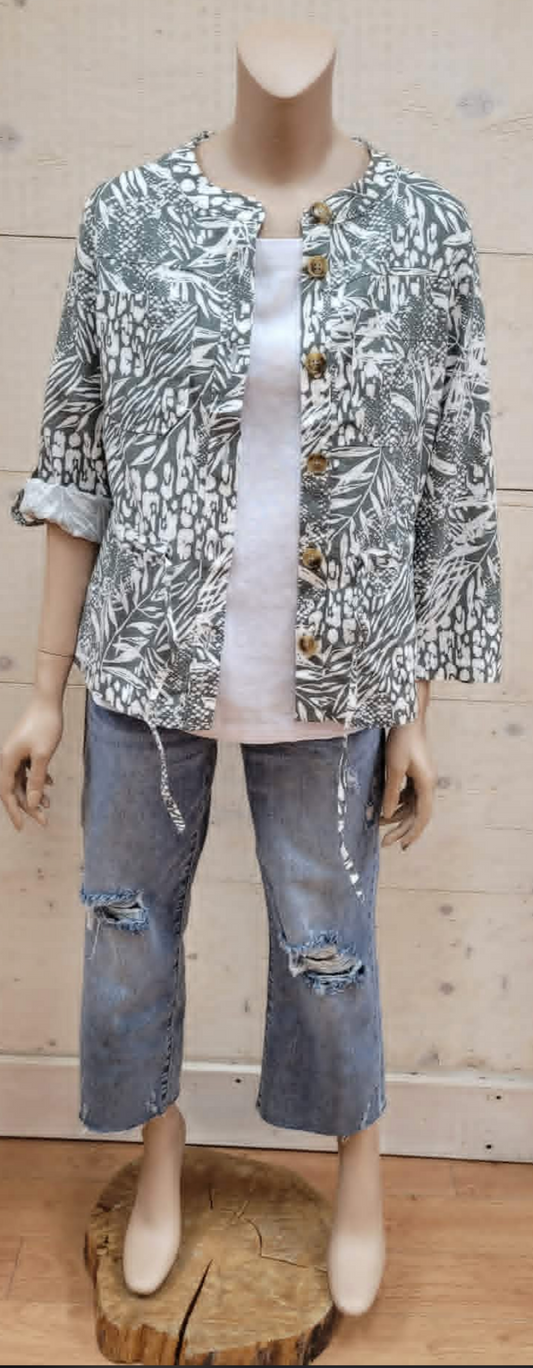 Palm 3/4 Sleeve Jacket Shirt