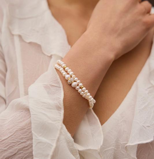 Sea Salt Pearl Wrap Bracelet