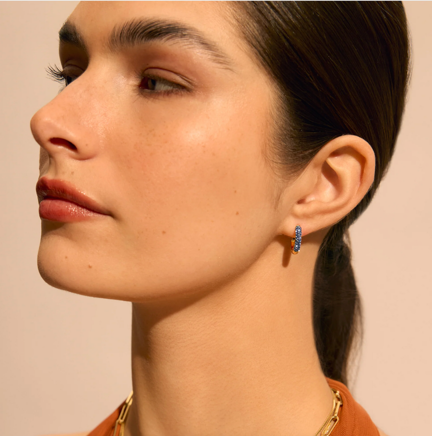 Deep Capri Always On Sparkle Hoops