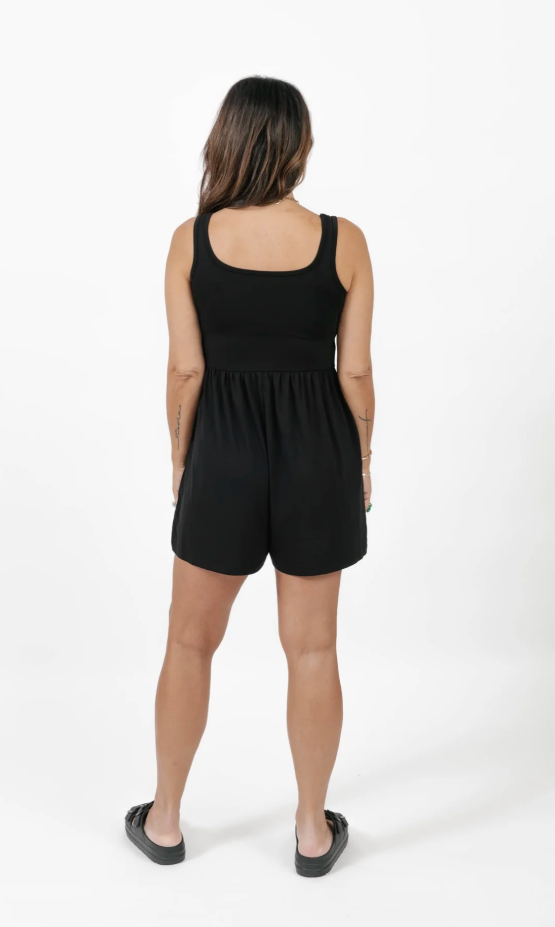 Camille Shorty Romper ~ Black