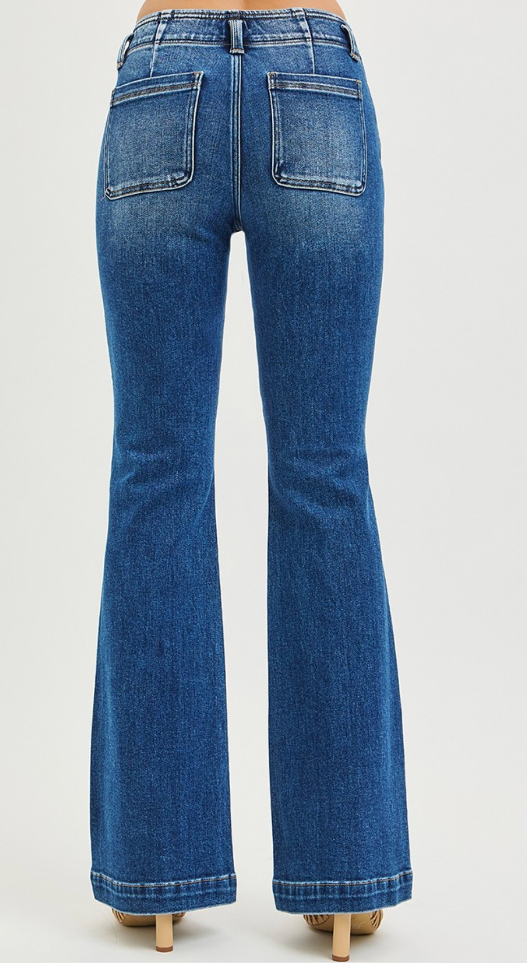 Double Button Down High Rise Flare {Reg & Curve}