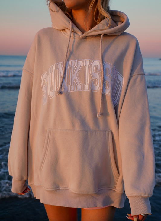 Sandstorm Embroider Oversized Varsity Hoodie