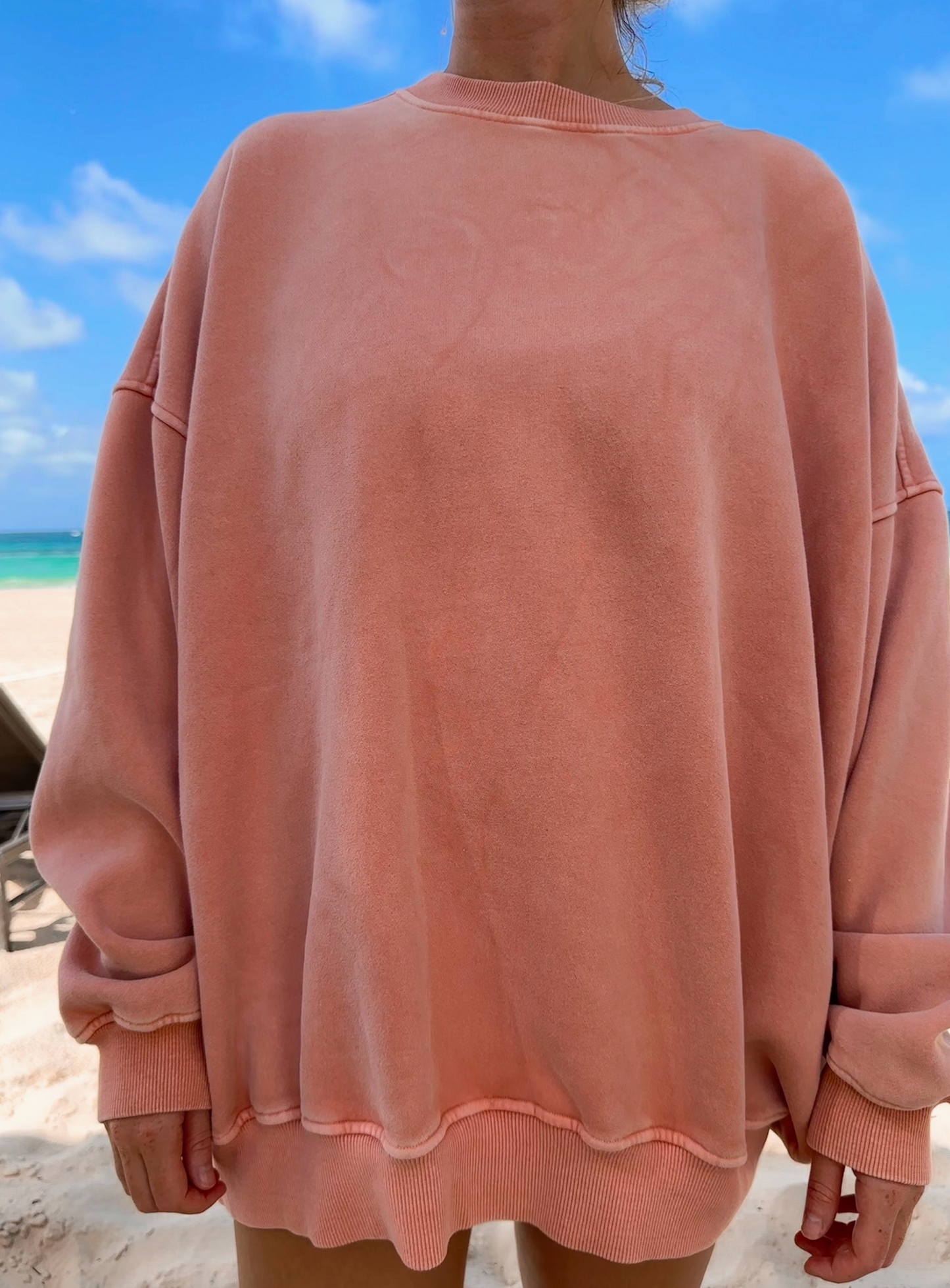 Vintage Orange Washed Sweatshirt