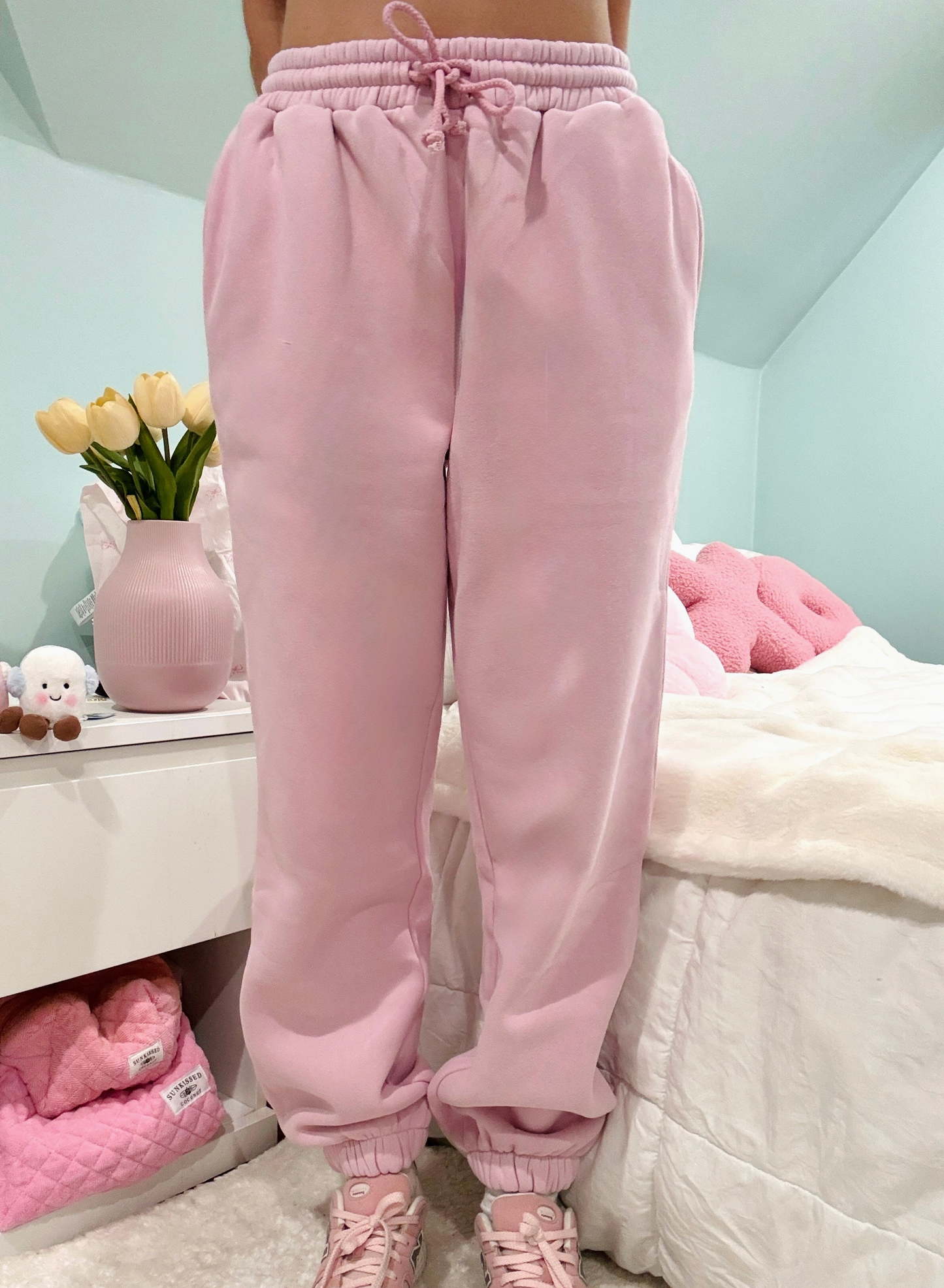 Mauve Mist Basic Jogger Sweatpants