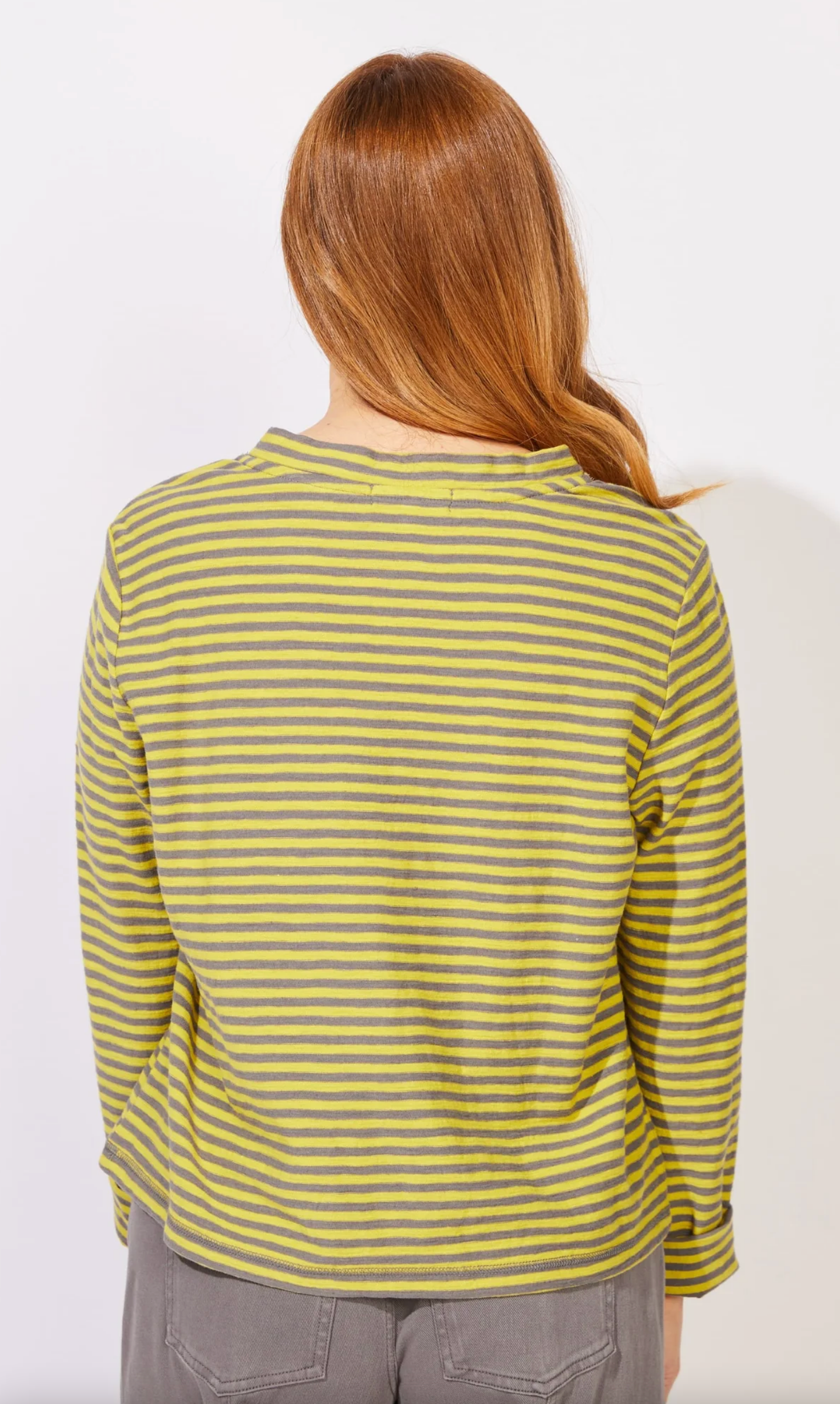 Striped Layover Tee ~ Citron