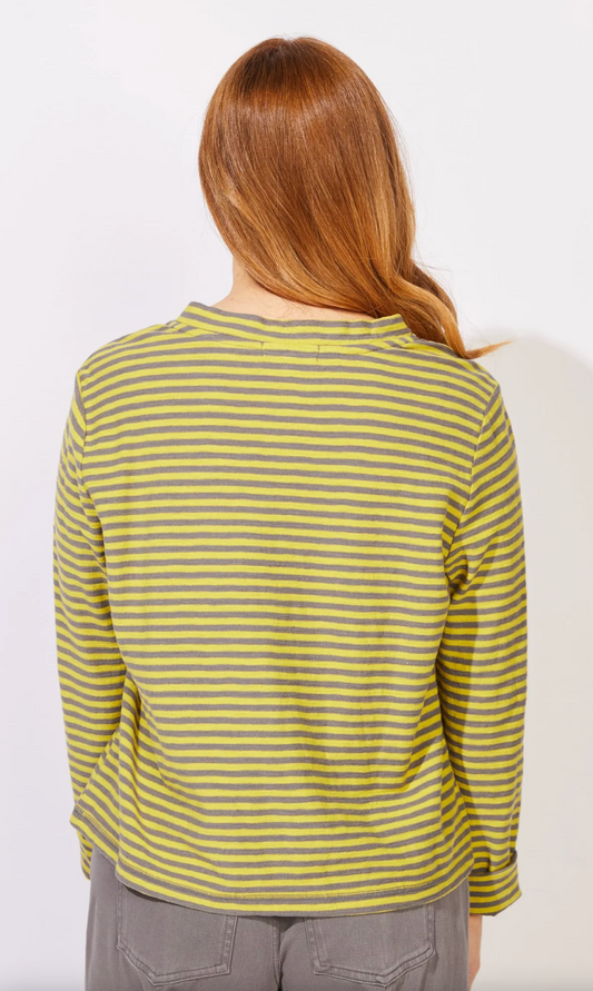 Striped Layover Tee ~ Citron