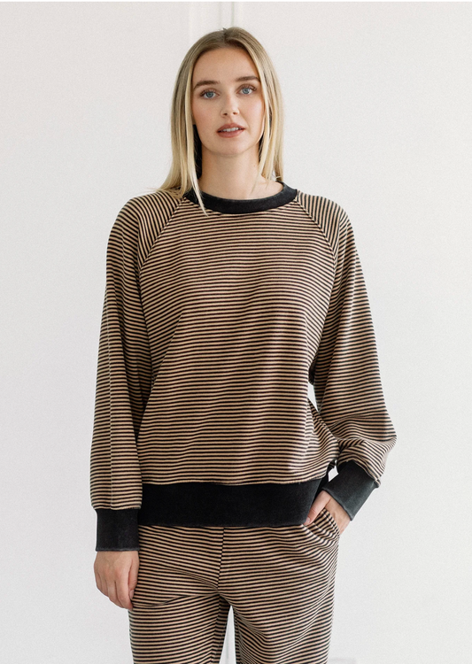 Mini Striped Crewneck Sweatshirt