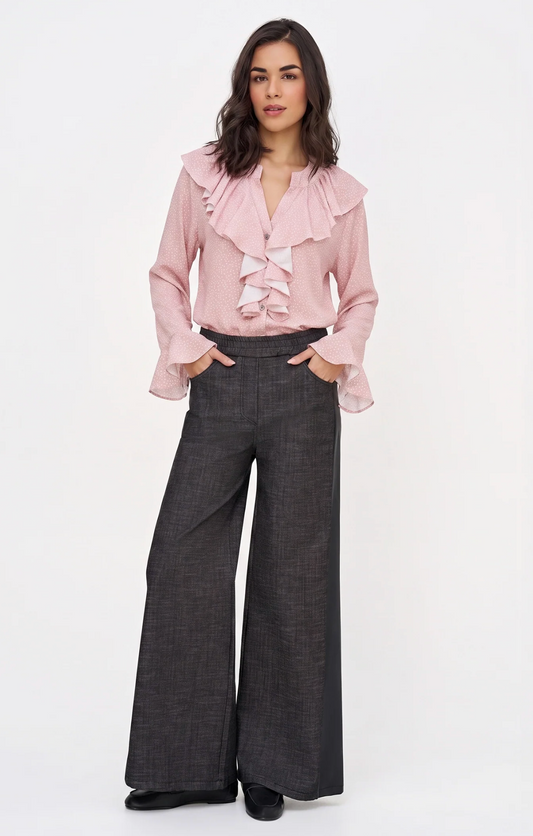 Polka Dot Ruffle Blouse ~ 2 Colours