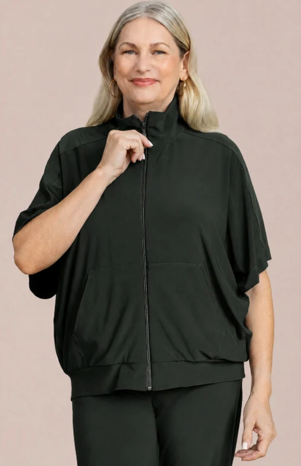 Wing Woman Zip Up ~ Juniper