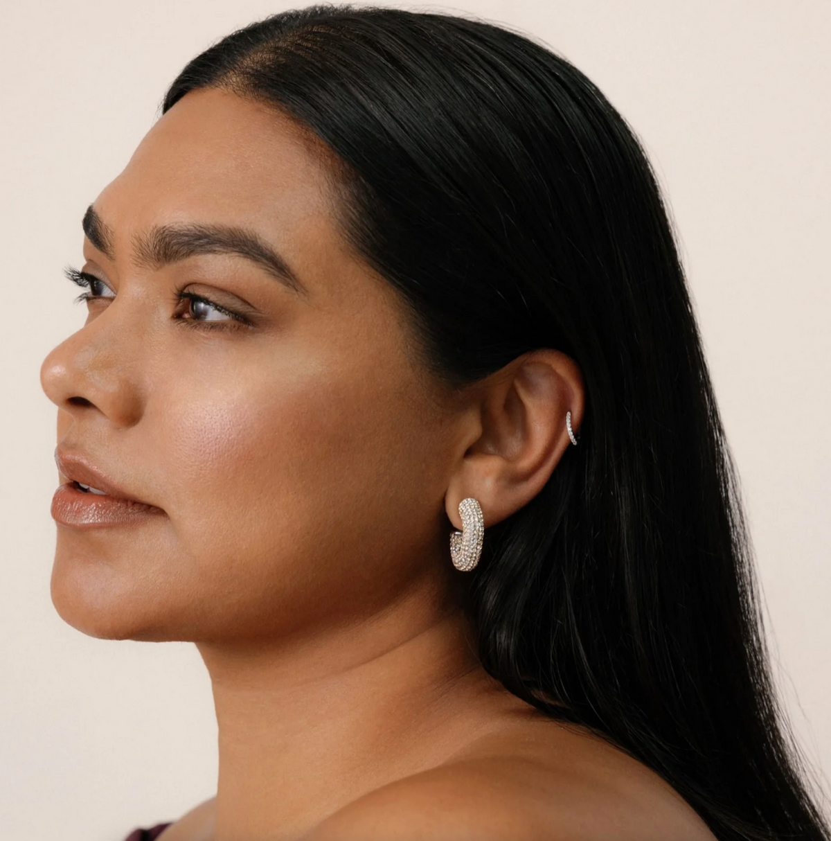 Dancing Queen Sparkle Chunky Hoops