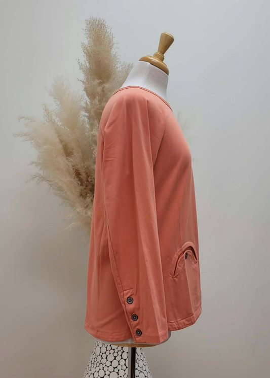 Button Detail Jersey LS ~ 3 Colours
