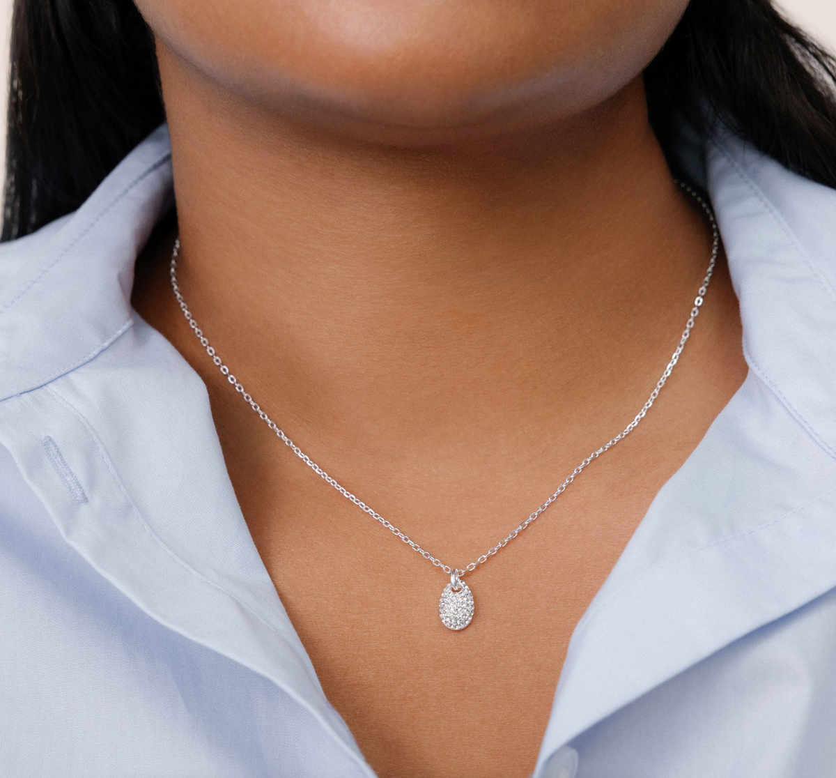 Sparkle Pebble Charm Necklace ~ 3 Colours