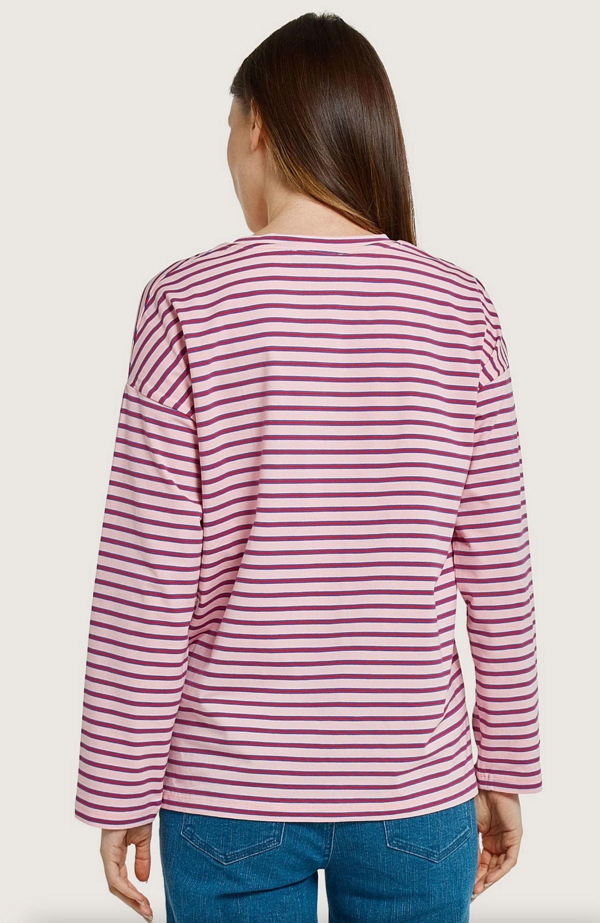 Vienna LS Tee ~ Pink/Purple/Red Stripe