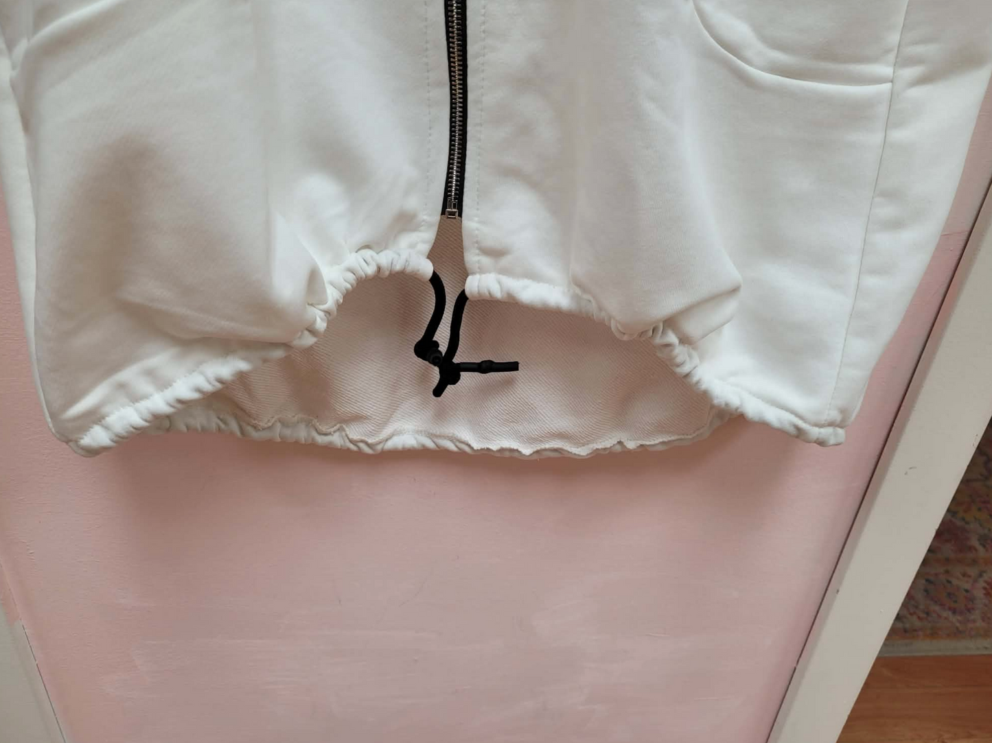 Zip Up Hooded Sweatshirt ~ White