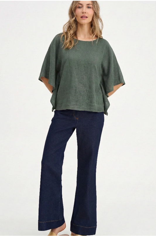 Elsie Woven Top ~ Cactus