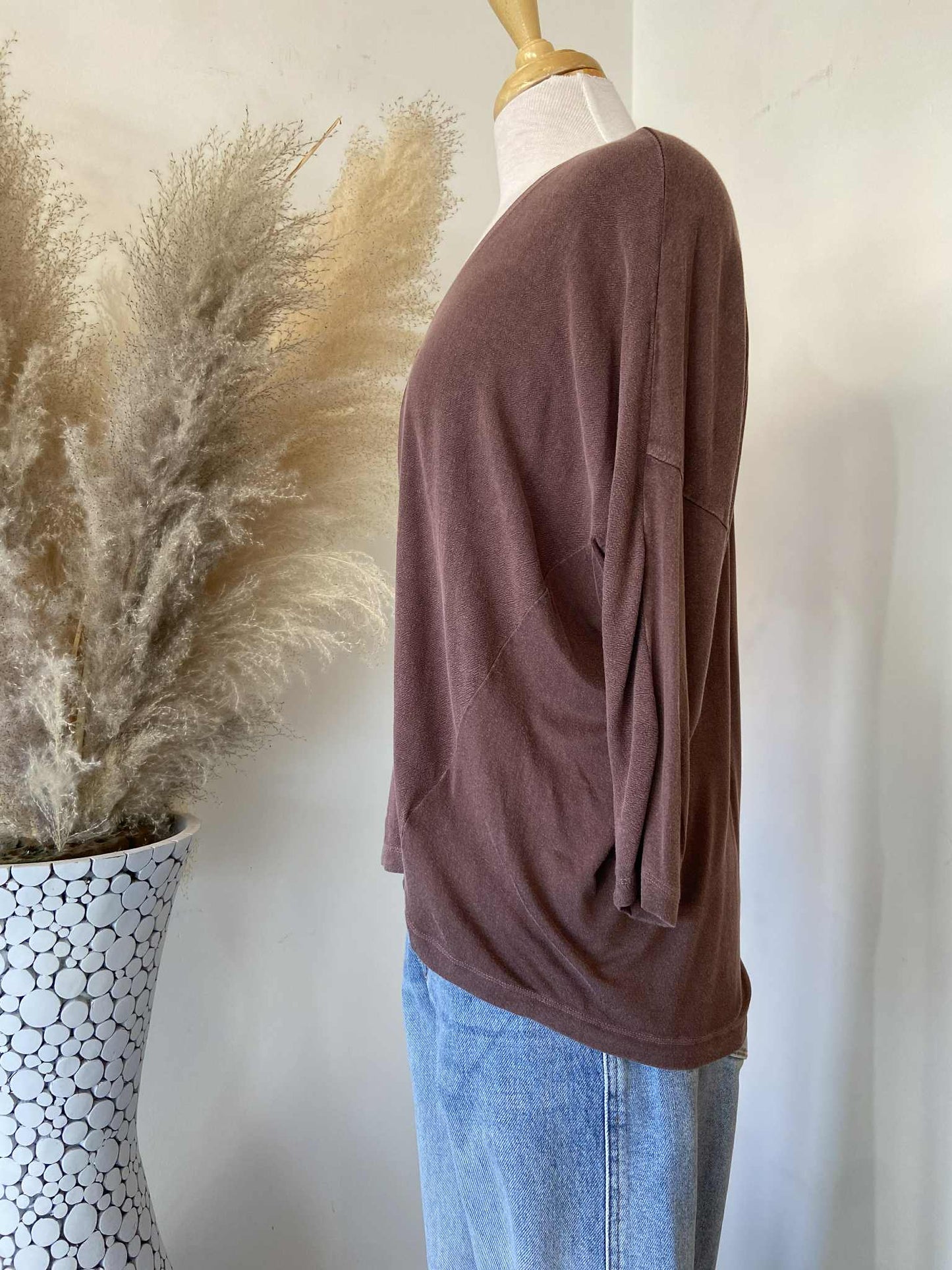 Leni V-Neck Dolman Top ~ Huckleberry