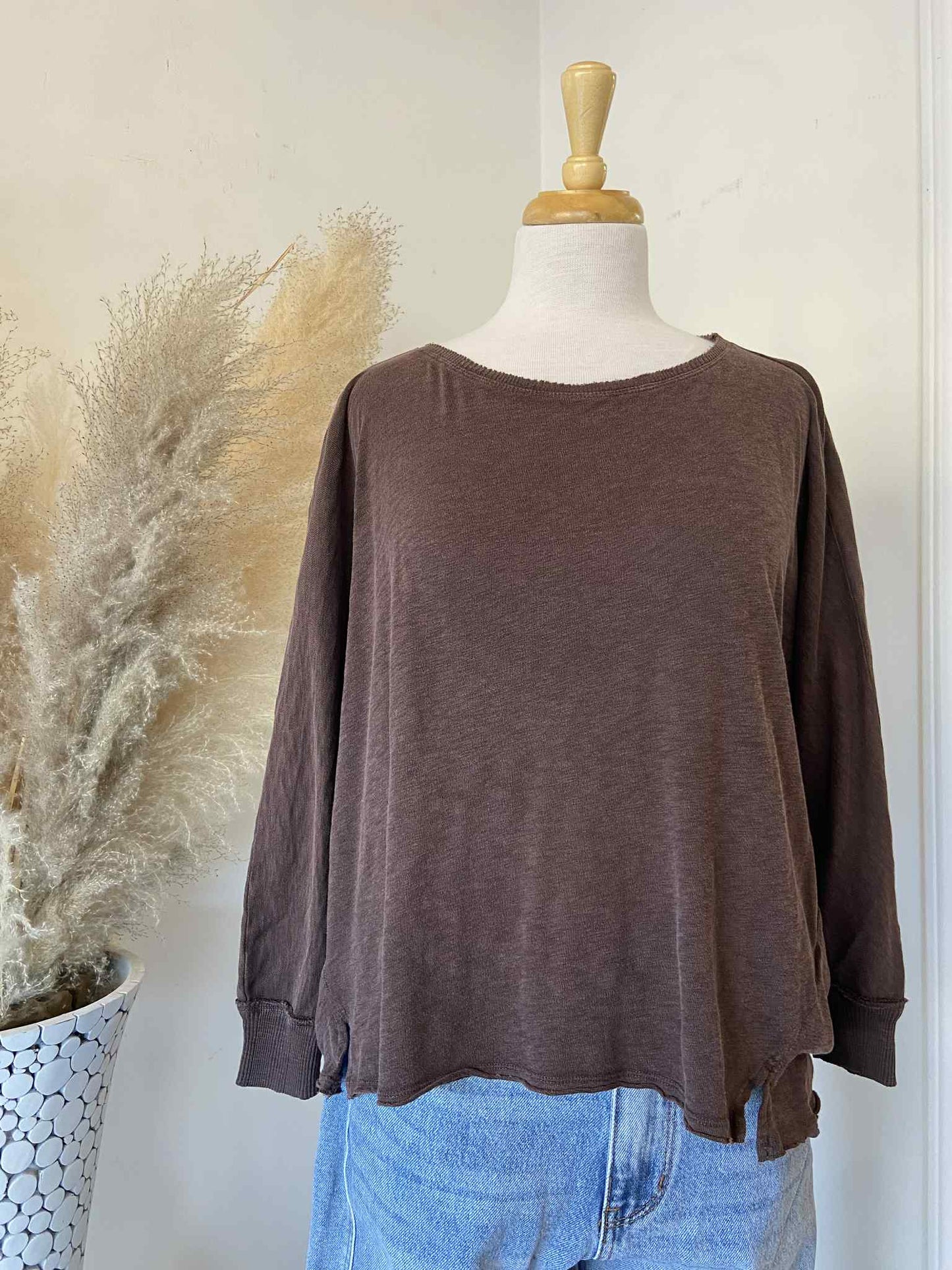 Dani Dolman Top ~ Coffee Bean