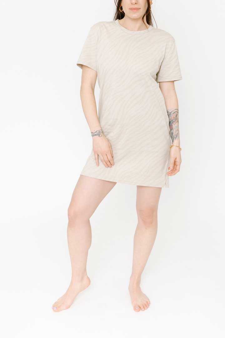 S & T Everyday T-Shirt Dress - Sahara Tiger ~ Size XS