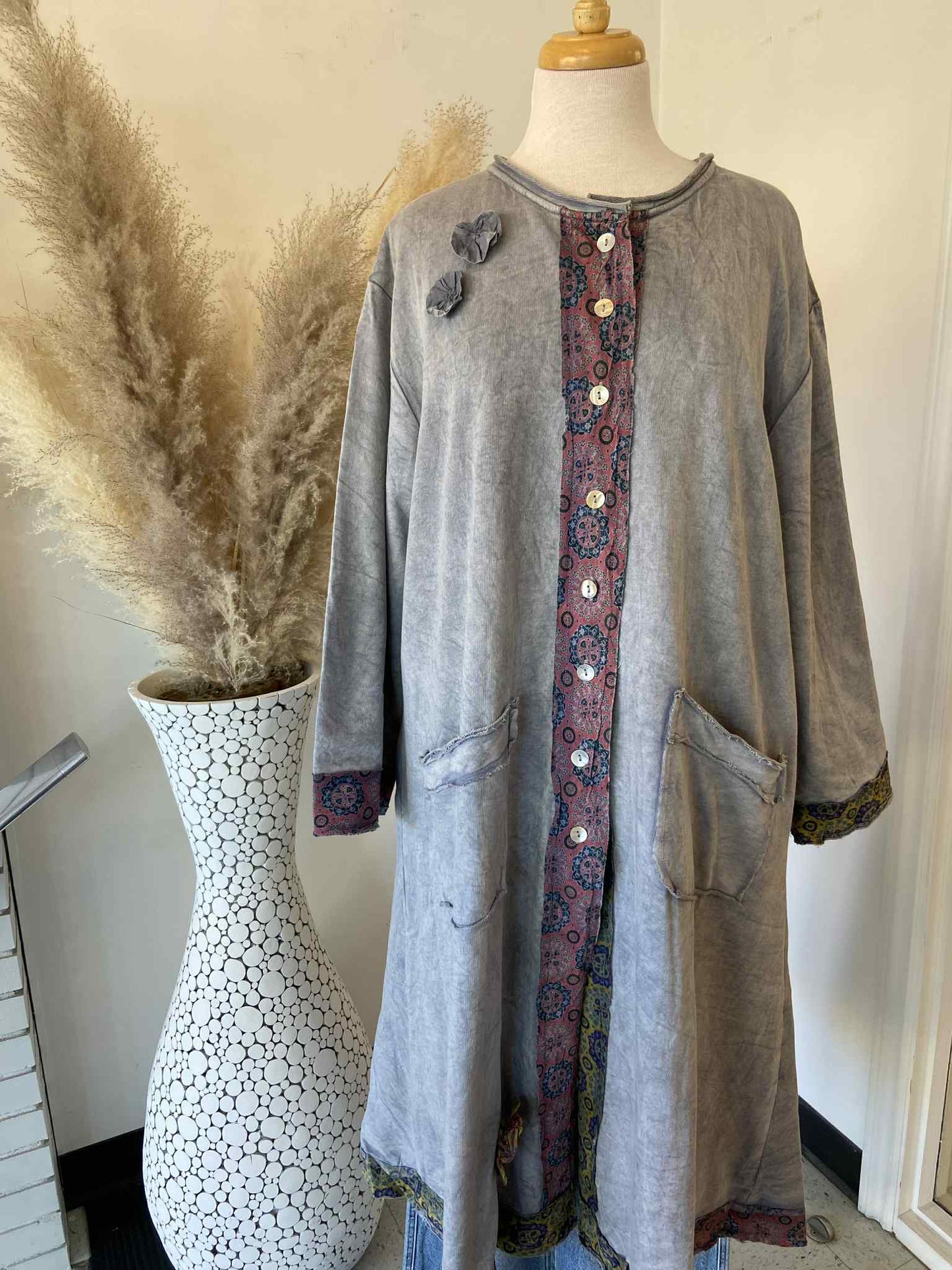 Hanna Car Coat ~ Vintage Blue