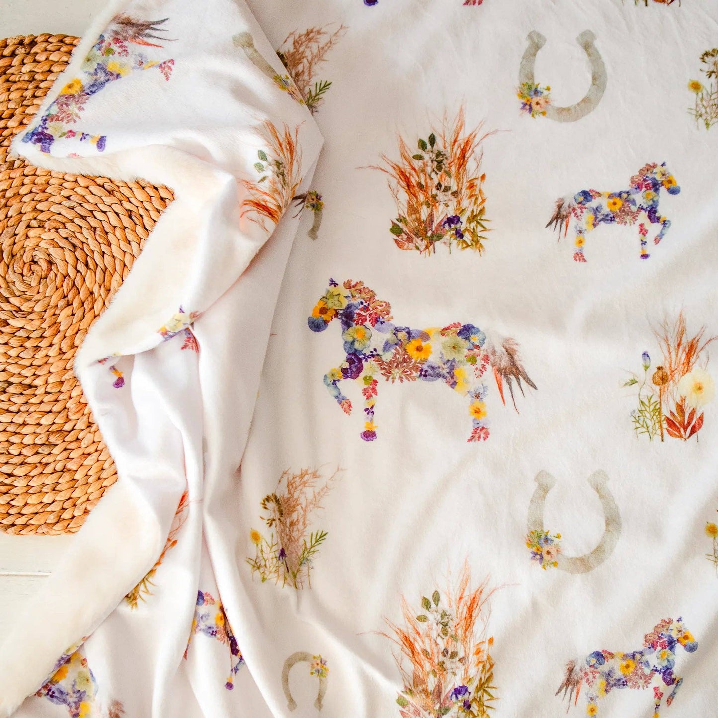 Wild Horses Throw Blanket