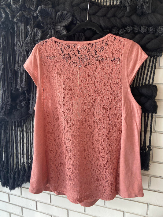 Dahlia Lace Back Top ~ Rose ~ Size XS