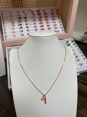 Open image in slideshow, Rose Gold Mrs Charm Necklace
