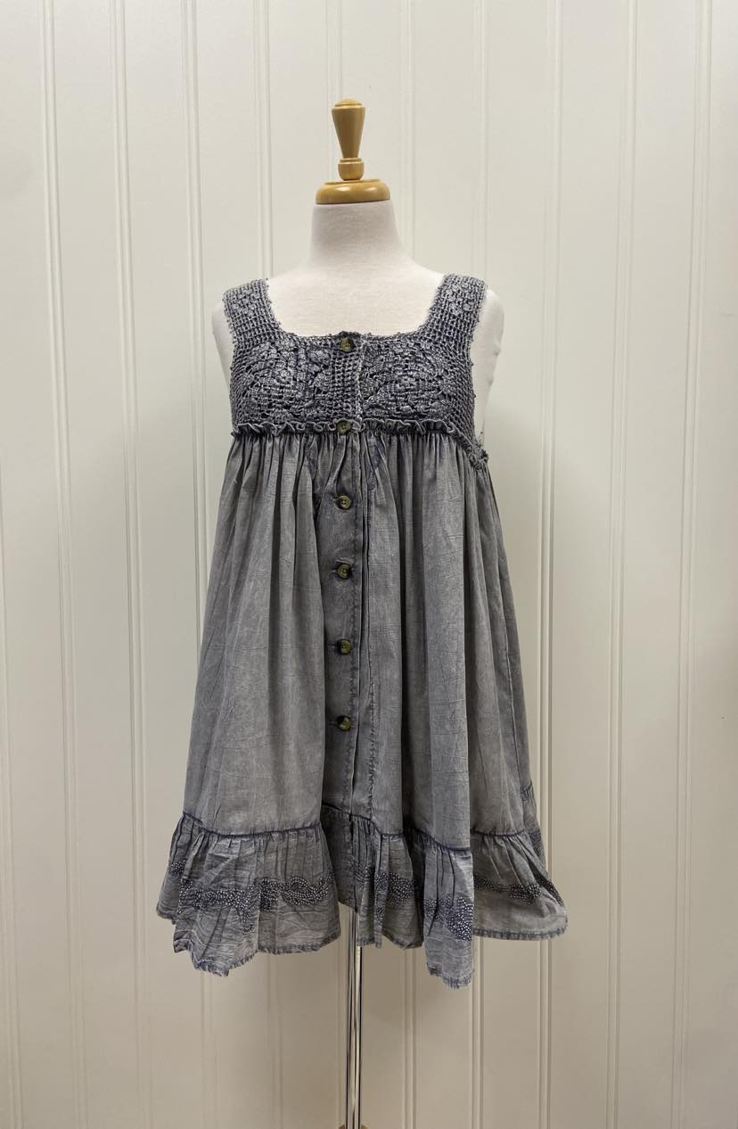 Emma Flowy Tunic Dress ~ Steel