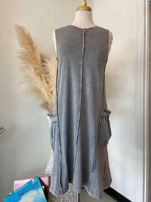 Open image in slideshow, Brett Tunic Dress ~ Grey
