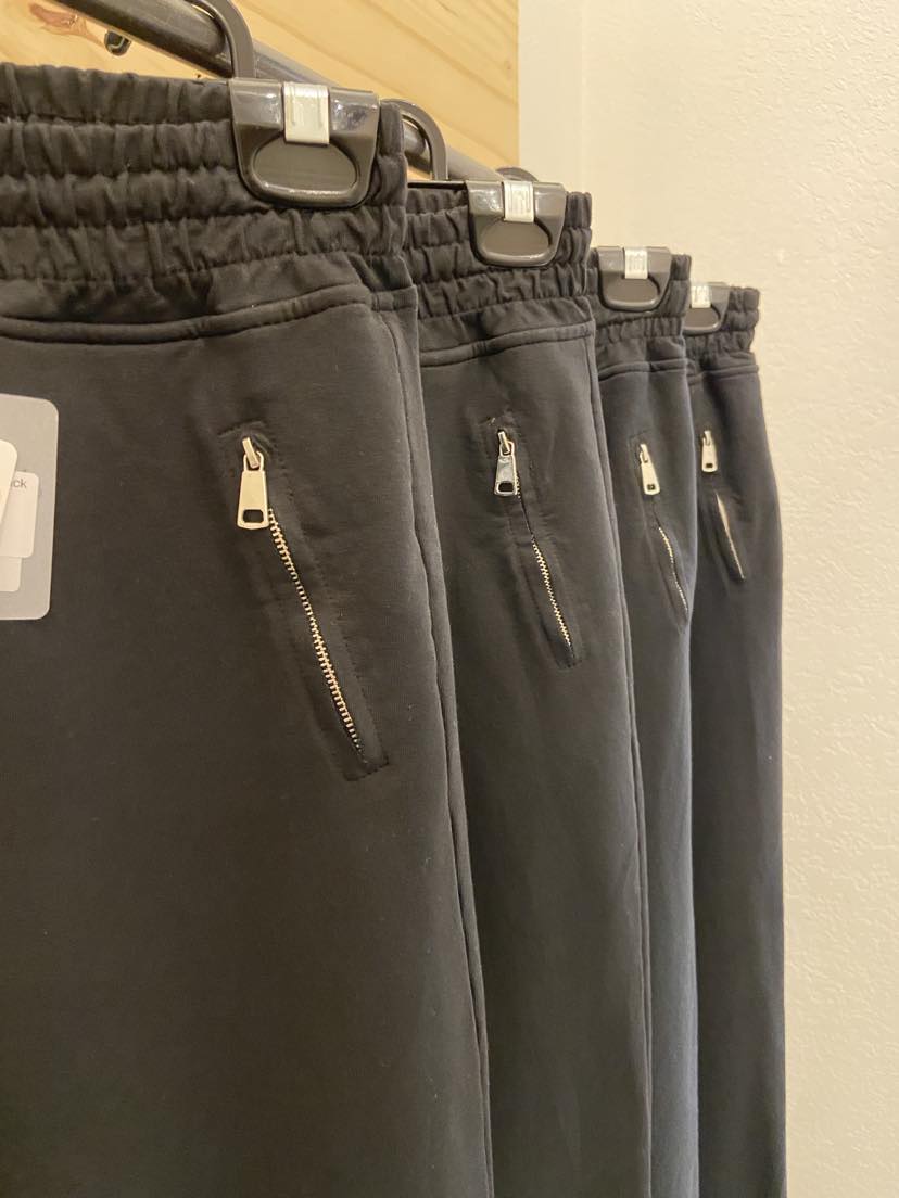 Aleeta Zipper Joggers ~ Black