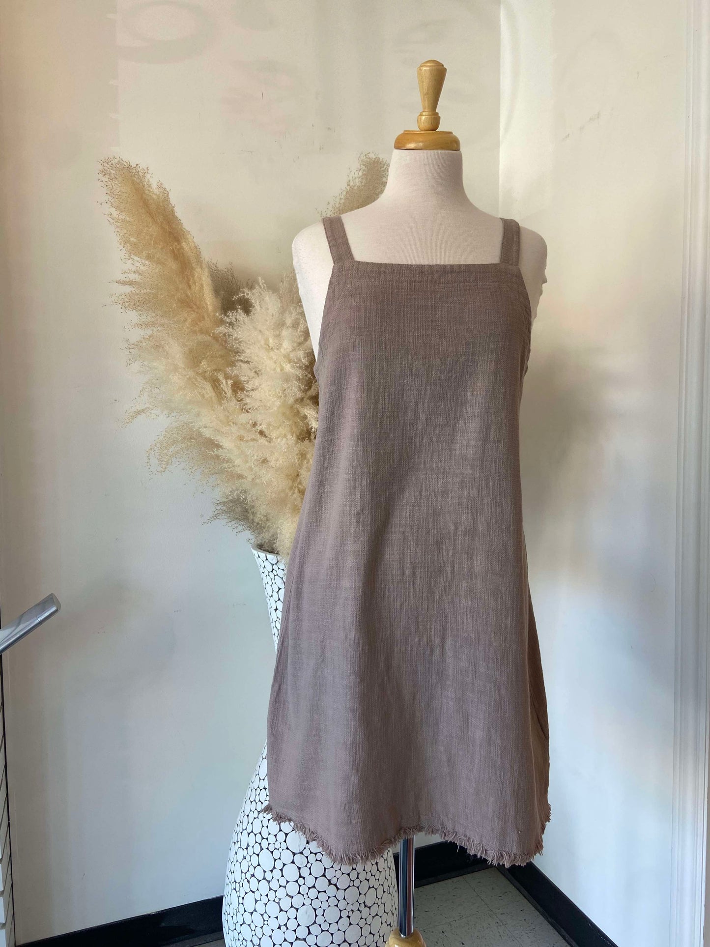 Cami Square Neck Dress ~ Mushroom