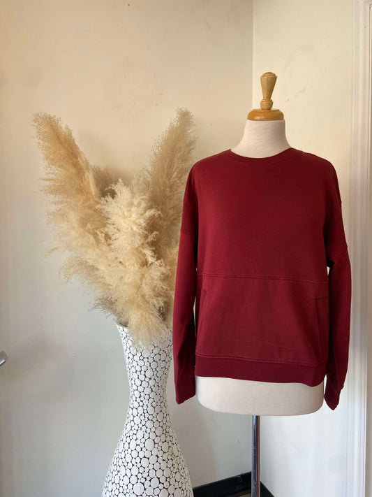 Loni Boxy Sweatshirt ~ Cherry