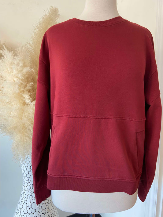 Loni Boxy Sweatshirt ~ Cherry