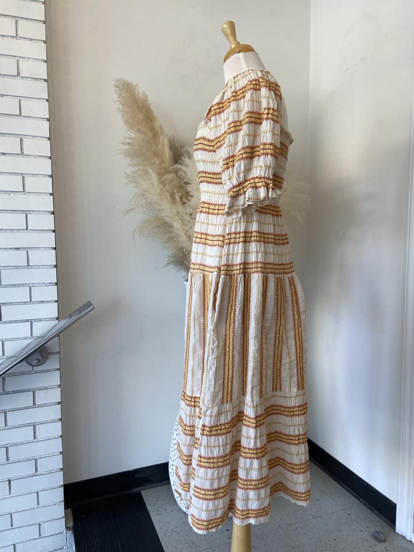 Ayla Ruched Top Dress ~ Yellow