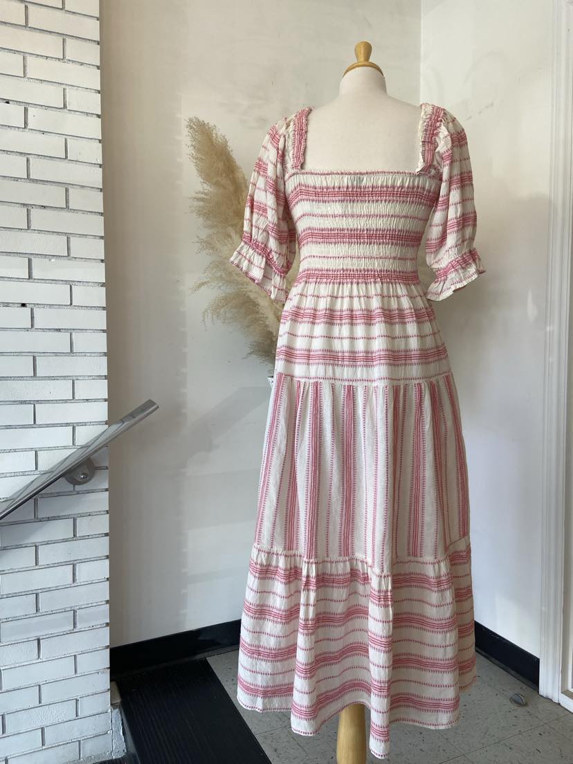 Ayla Ruched Top Dress ~ Pink