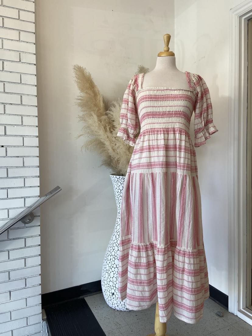 Ayla Ruched Top Dress ~ Pink