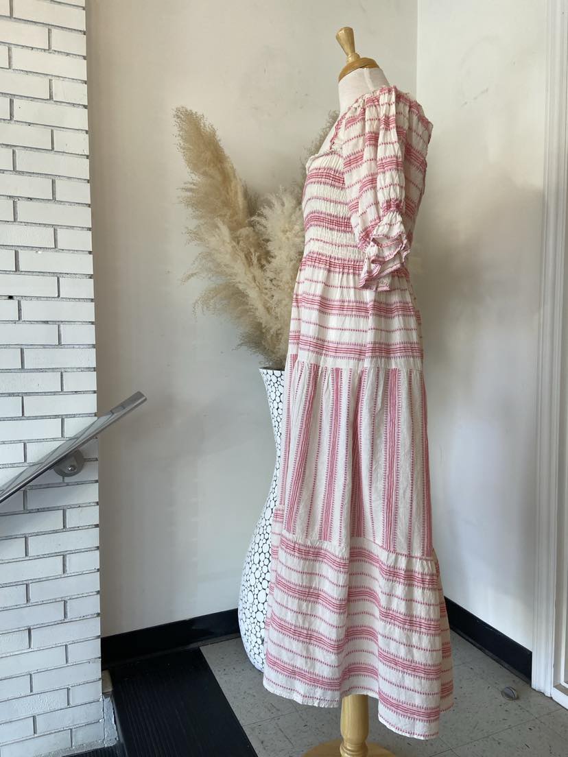 Ayla Ruched Top Dress ~ Pink